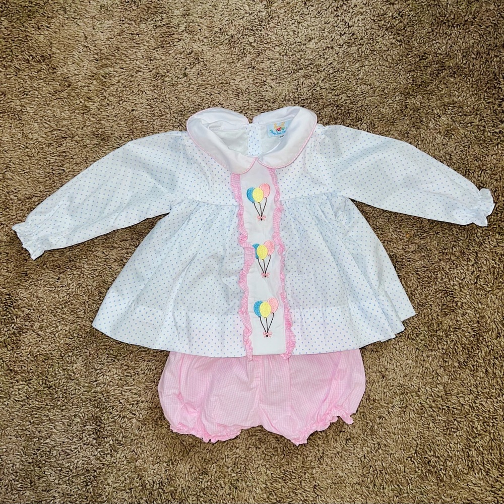 Busy Bee Smocks Birthday Bloomer Set